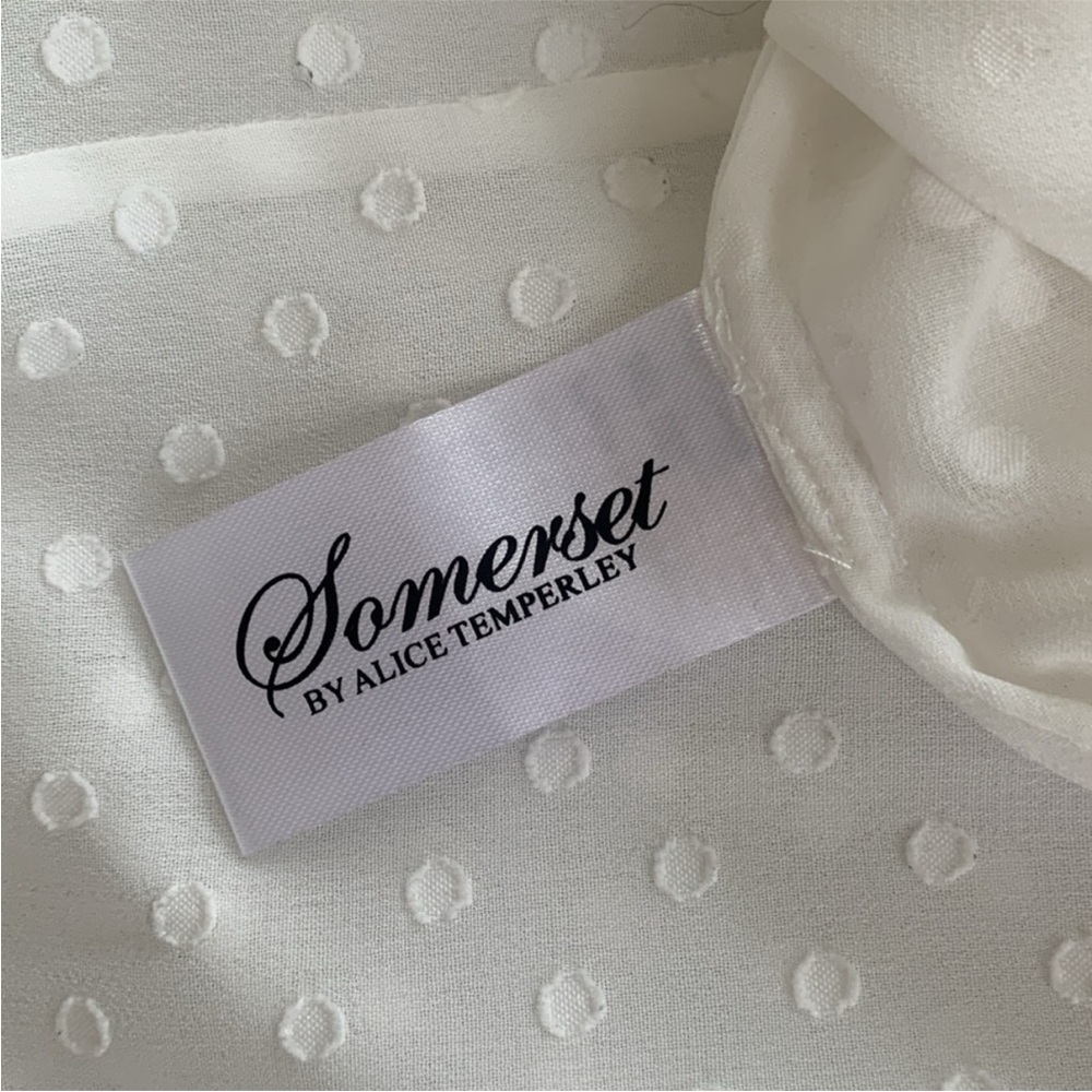 Somerset By Alice Temperley Ivory Dot Sheer Long Sleeve Kate Middleton Blouse 6 - Picture 13 of 14